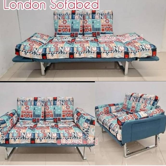 langsung order saja] Sofabed informa dixie london biru sofa bed