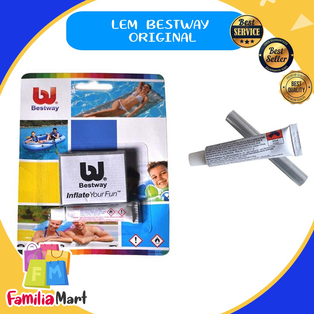 LEM TAMBAL KASUR ANGIN / LEM BESTWAY Repair KIT Balon Kolam Karet Kasur Bantal Sofa Pelampung