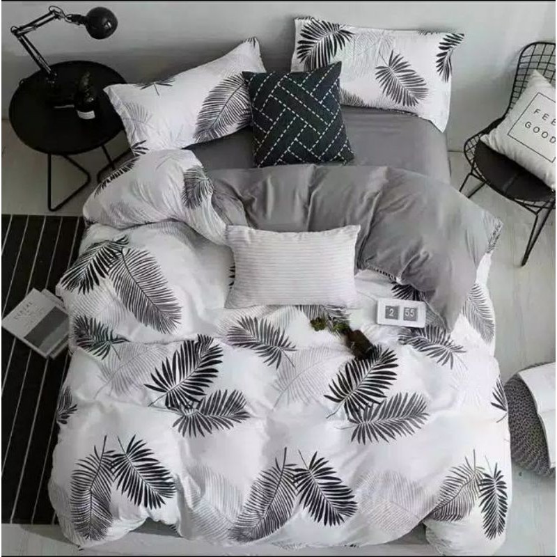 SPREI & BEDCOVER  MOTIF PALMA PUTIH