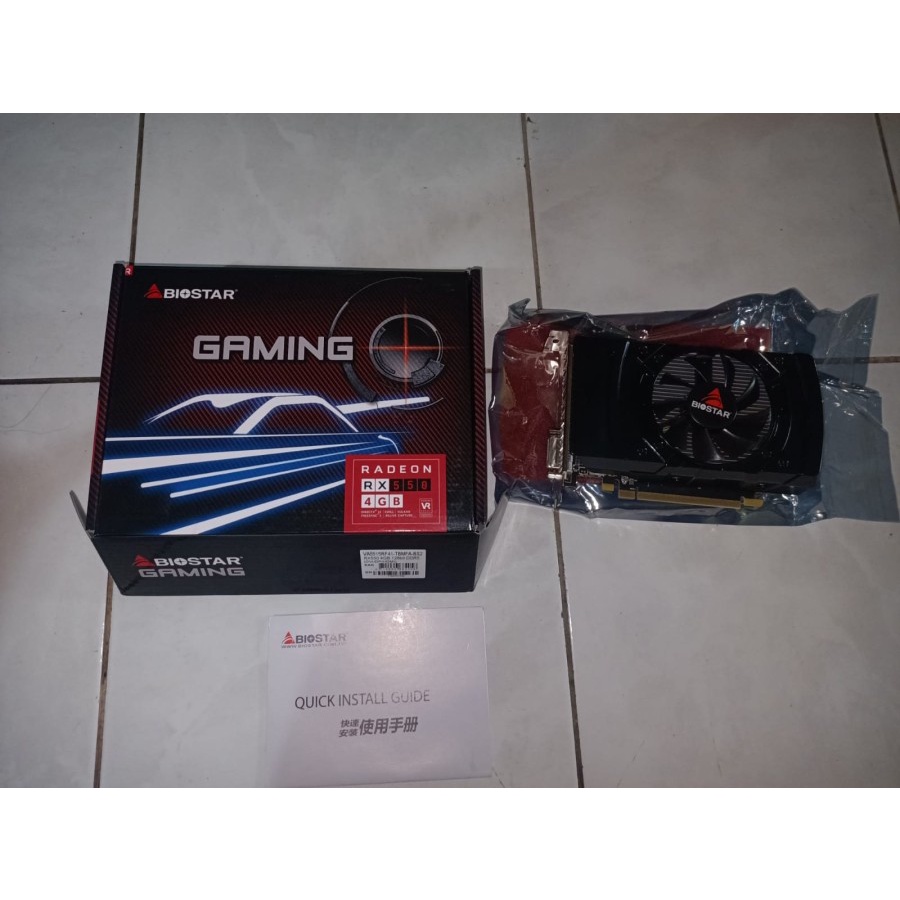 RX550 4GB DDR5 AMD Radeon Biostar RX 550 4 GB ( Bekas ) Garansi Resmi masih ada