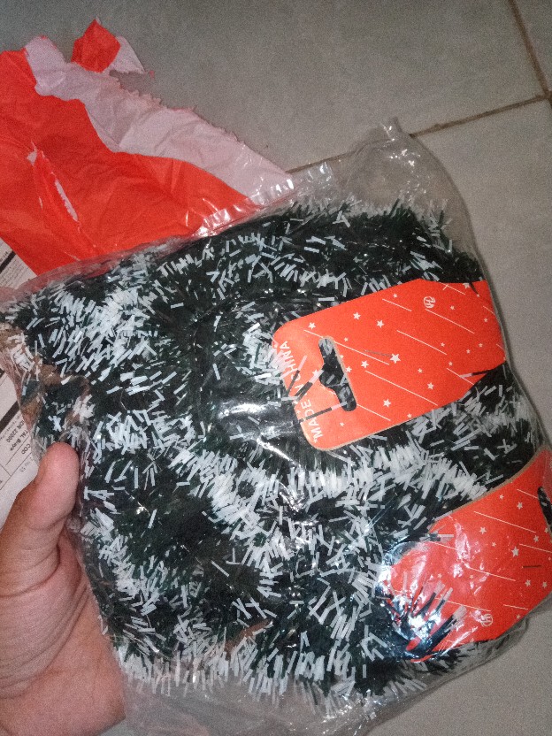 Slinger Hijau / Hiasan Tinsel Dekorasi Pohon Natal / Dekorasi Natal / Slinger Natal Hijau