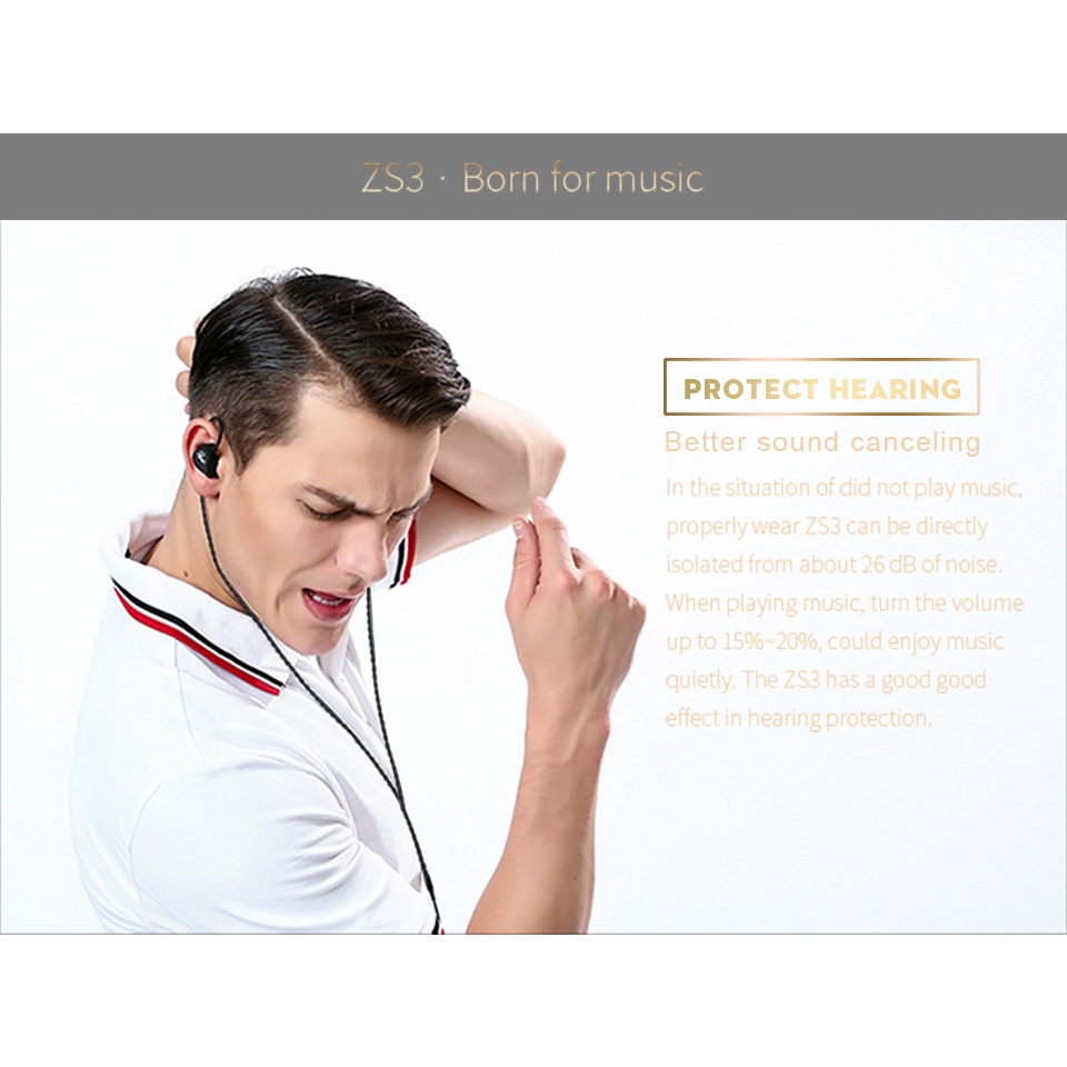 KZ ZS3 In Ear Earphone - Garansi Resmi
