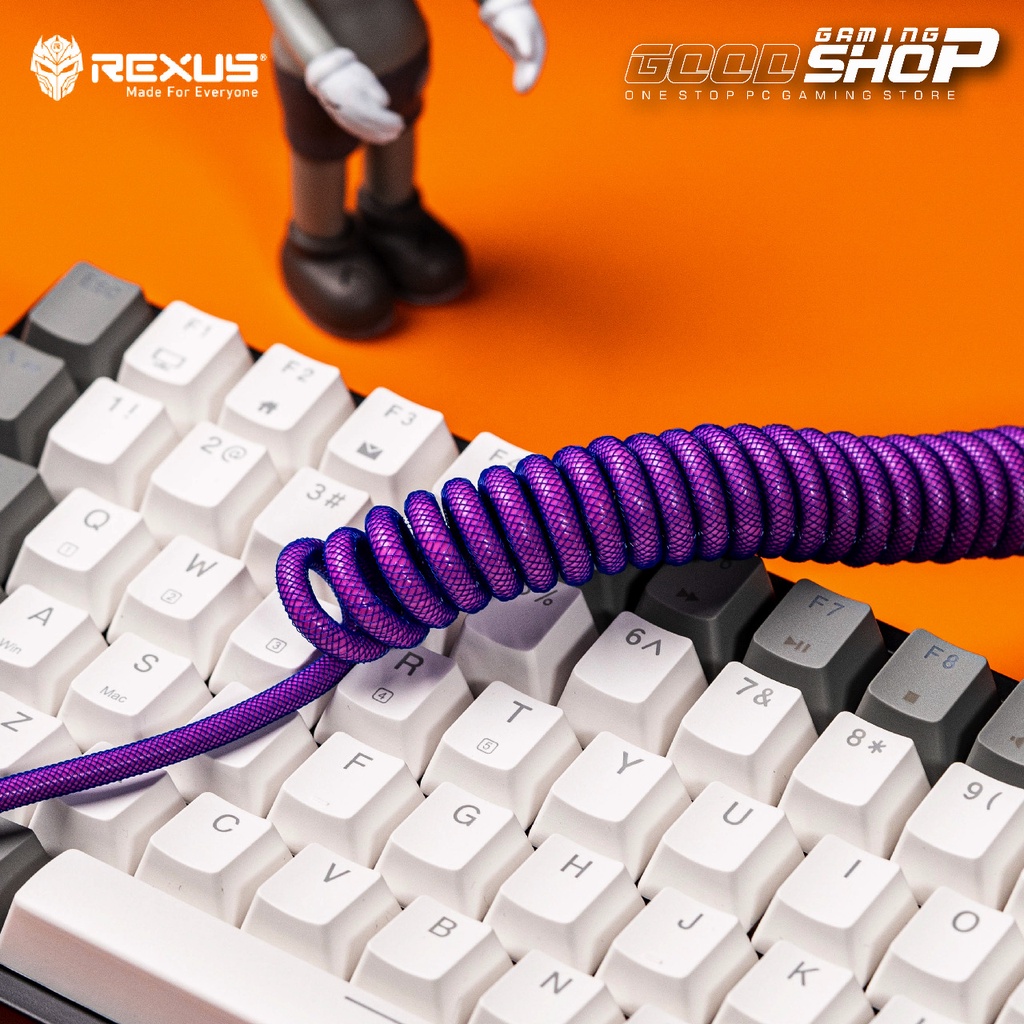 Rexus Daxa Coiled Cable Type C - Keyboard Gaming