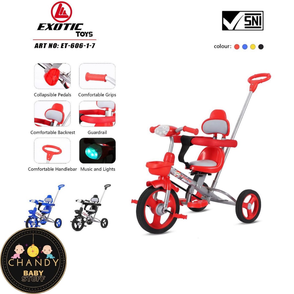 SEPEDA ANAK TRICYCLE RODA TIGA EXOTIC ET 606-1-7