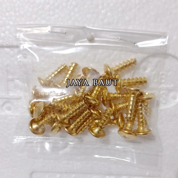 20 Pcs Baut Body Mootor Yamaha gold 5x16