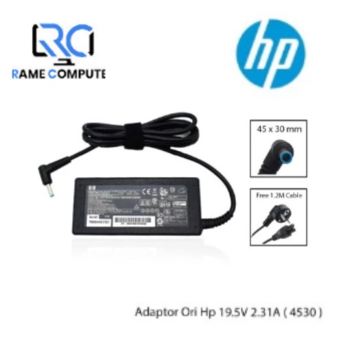 Adaptor HP ORI 19.5V 2.31A 45x30mm/Charger Laptop/Charger hp