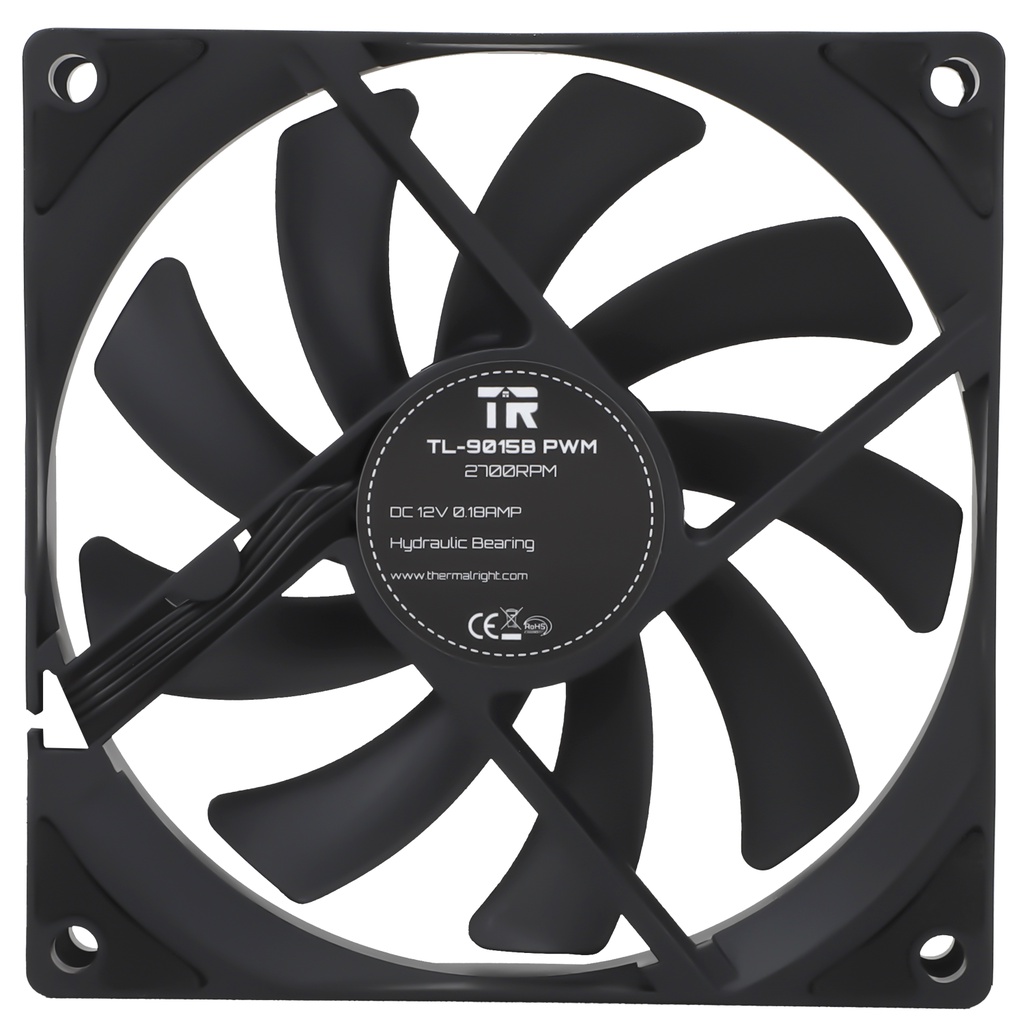 THERMALRIGHT TL-9015B Black 92mm SLIM PWM Fan