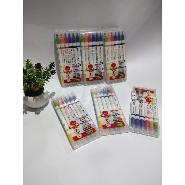 

Highlighter magical Dual tip Joyko/penanda Berwarna Joyko HL-68-6 1set 6warna