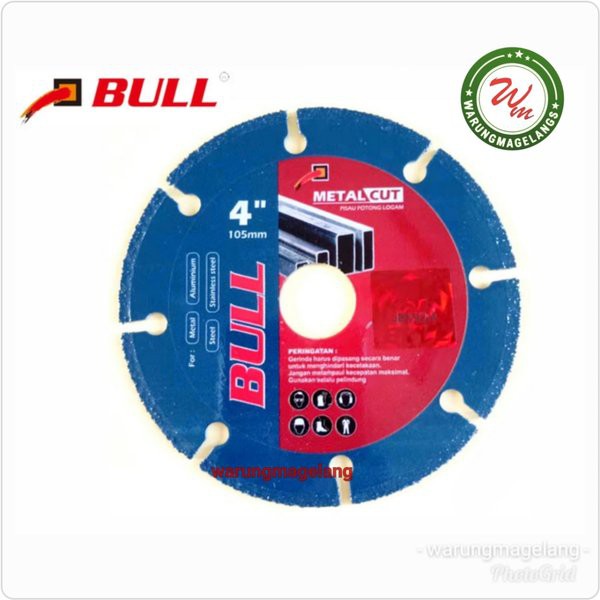Promo seller  MATA Pisau potong besi batu metal cut BULL 4inch FOR MESIN GERINDA  terbaik murah