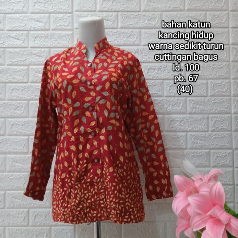 PRELOVED BAJU BATIK WANITA / (PART 1) / PL ATASAN BATIK WANITA / BAJU BEKAS-21