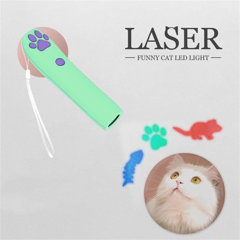 Solighter Mainan Kucing Pelatihan Lucu Interaktif Infrared LED Pattern puzzle Proyeksi pen Laser Tongkat Kucing Lucu