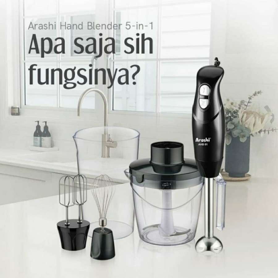 Arashi AHB 01 Hand Blender Juicer Mixer Chopper Tangan 5in1