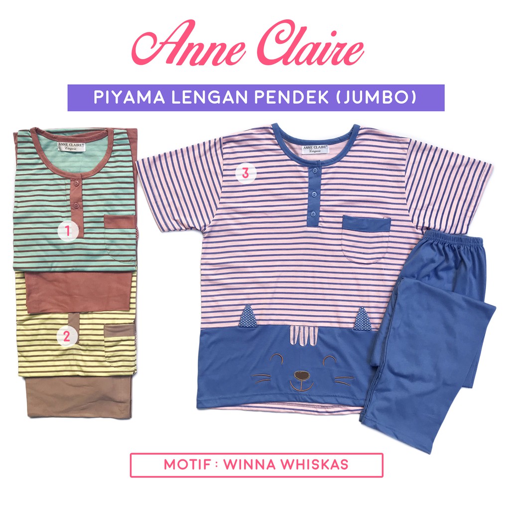 Piyama CP Lengan Pendek Celana Panjang Jumbo Big size XL Piyama CP Lengan Pendek Celana Panjang Jumbo Big size XL