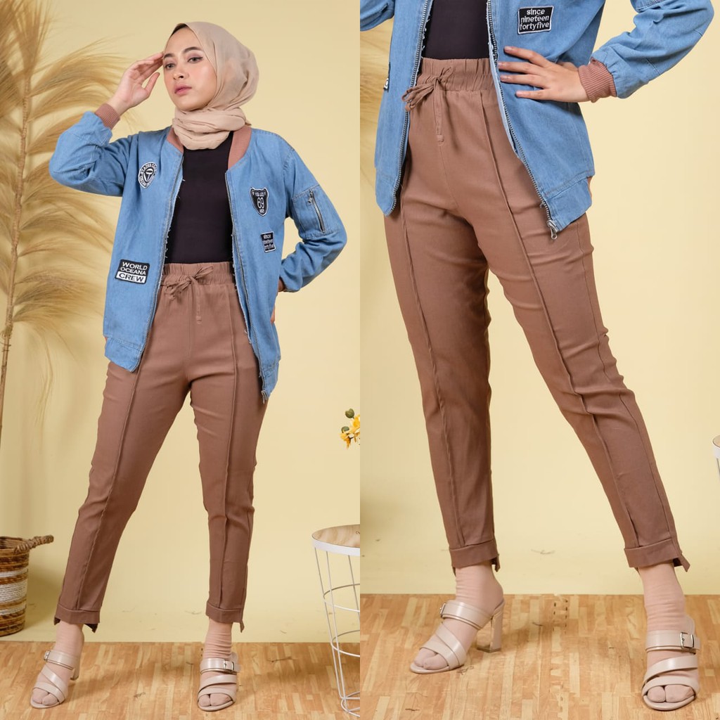 NOBY Baggy Jumbo Harem Tulang Katun Strecth Super Jumbo Big Size Pants