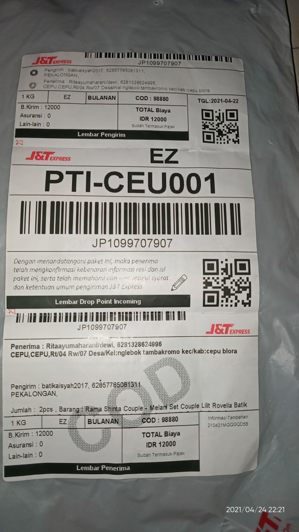 Rama Shinta Couple - Melani Set Couple Lilit Rovella Batik Couple Modern