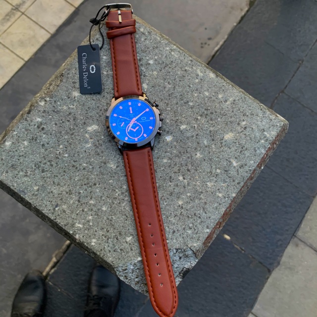 jam tangan charles delon gratis gelang  original water 