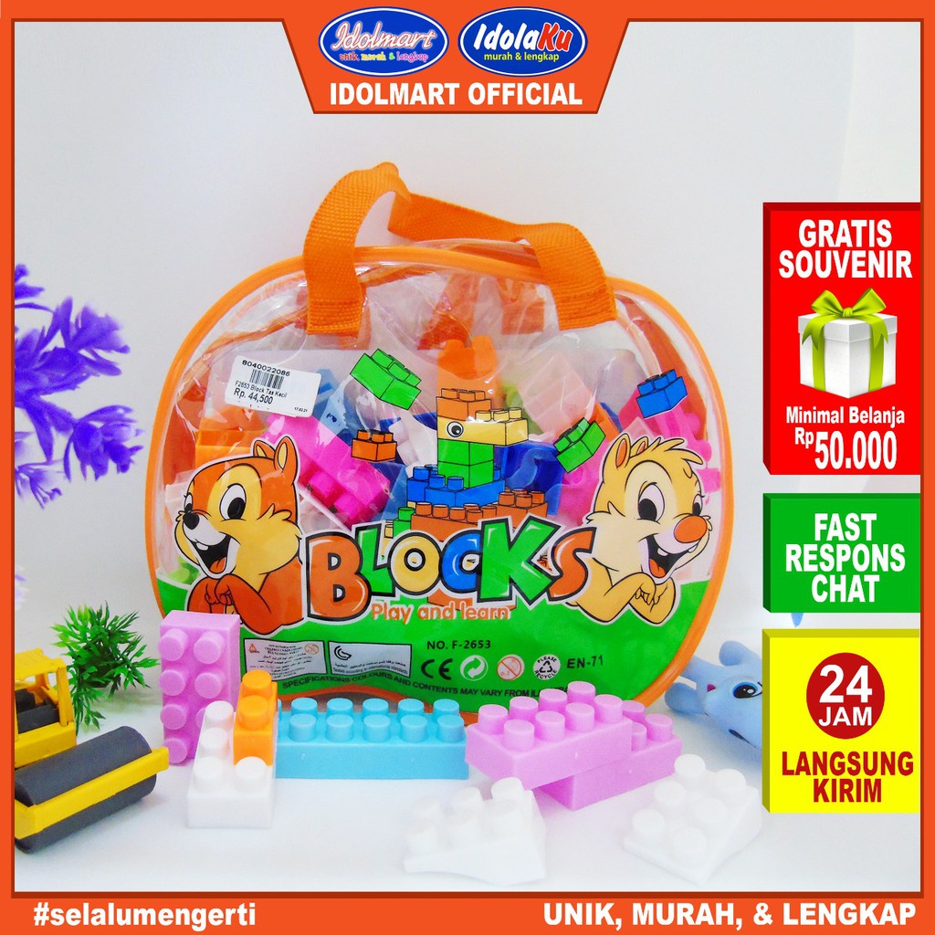 IDOLAKU Lego Block Tas isi 72 pcs /  lego SNI F2653