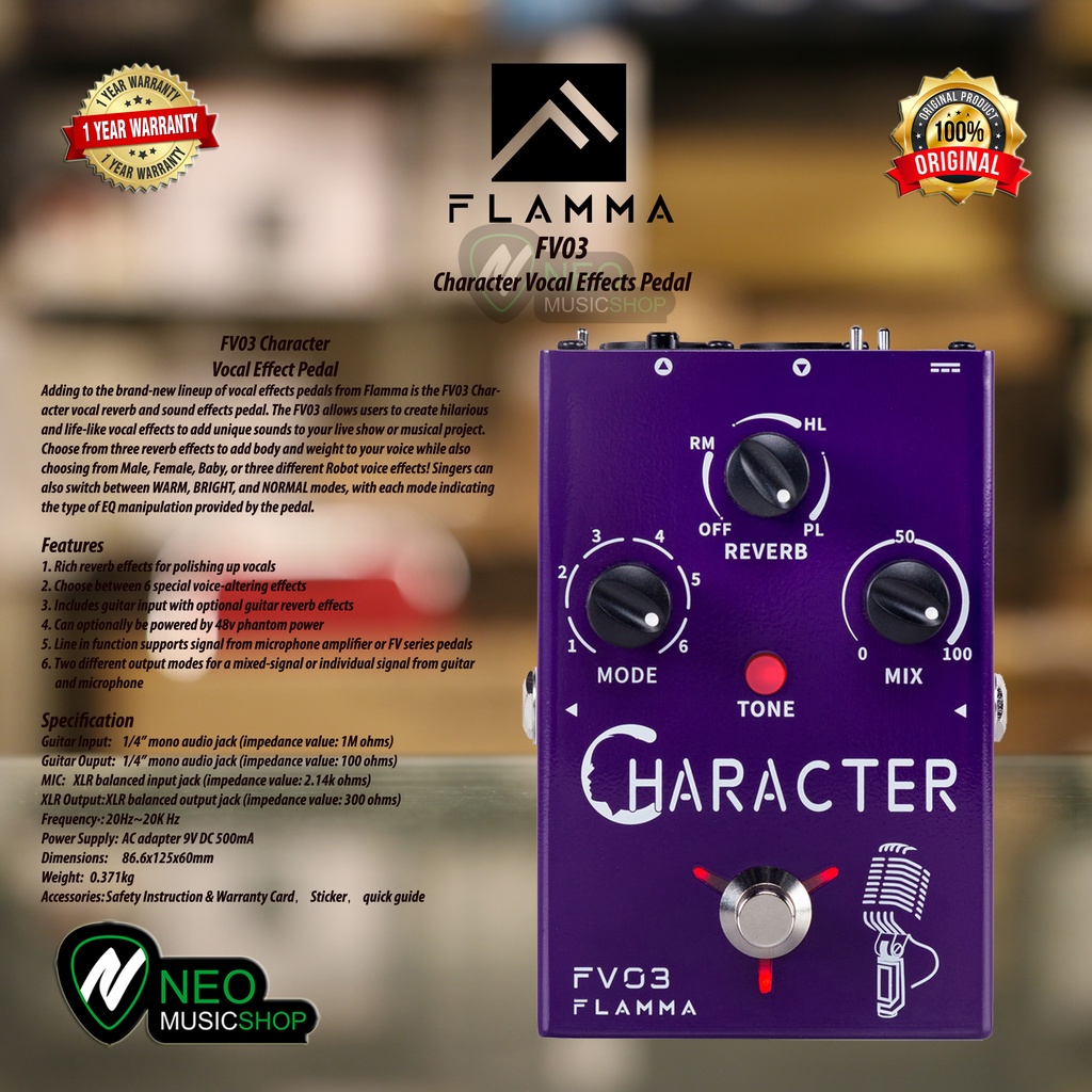 Flamma FV03 Character Vocal Effects Pedal