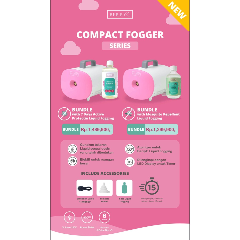 Berry C - Compact Fogger Room Sterilizer (Alat Steril Ruangan Fogging Kecil)