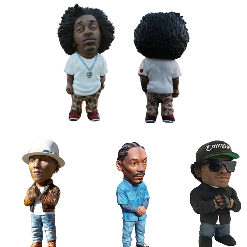 Action Figure Hip Hop Rapper Bro Shakur Snoop Dogg 2Pac Shakur B.I.G Ornamen Figurin Biggie Rap Star Notorious