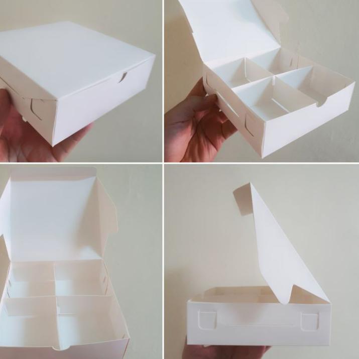 

Berkualitas Dus eggtart sekat 4 uk. 15x15x4.5 cm 1 pack isi 10 pcs dus