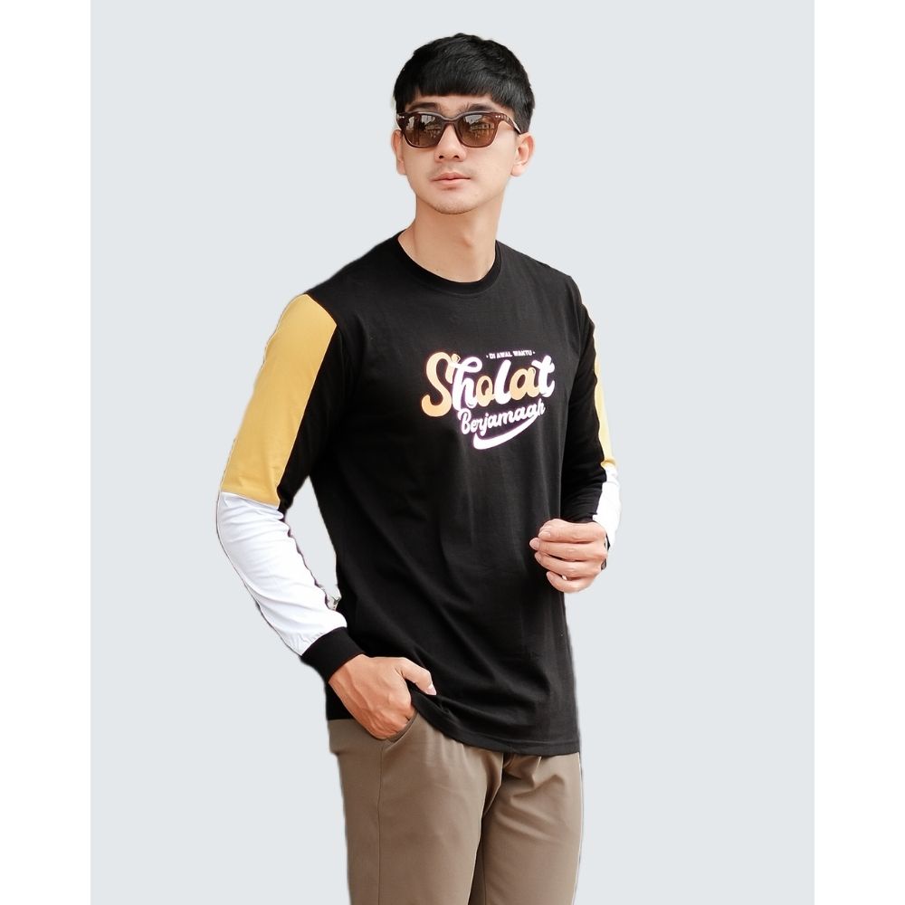 KAOS DAKWAH PRIA / BAJU KAOS DAKWAH  / KAOS DISTRO KONSEP ISLAMI / KAOS DAKWAH SHOLAT 002 / ORIGINAL PRODUCT BY ANNAML-1