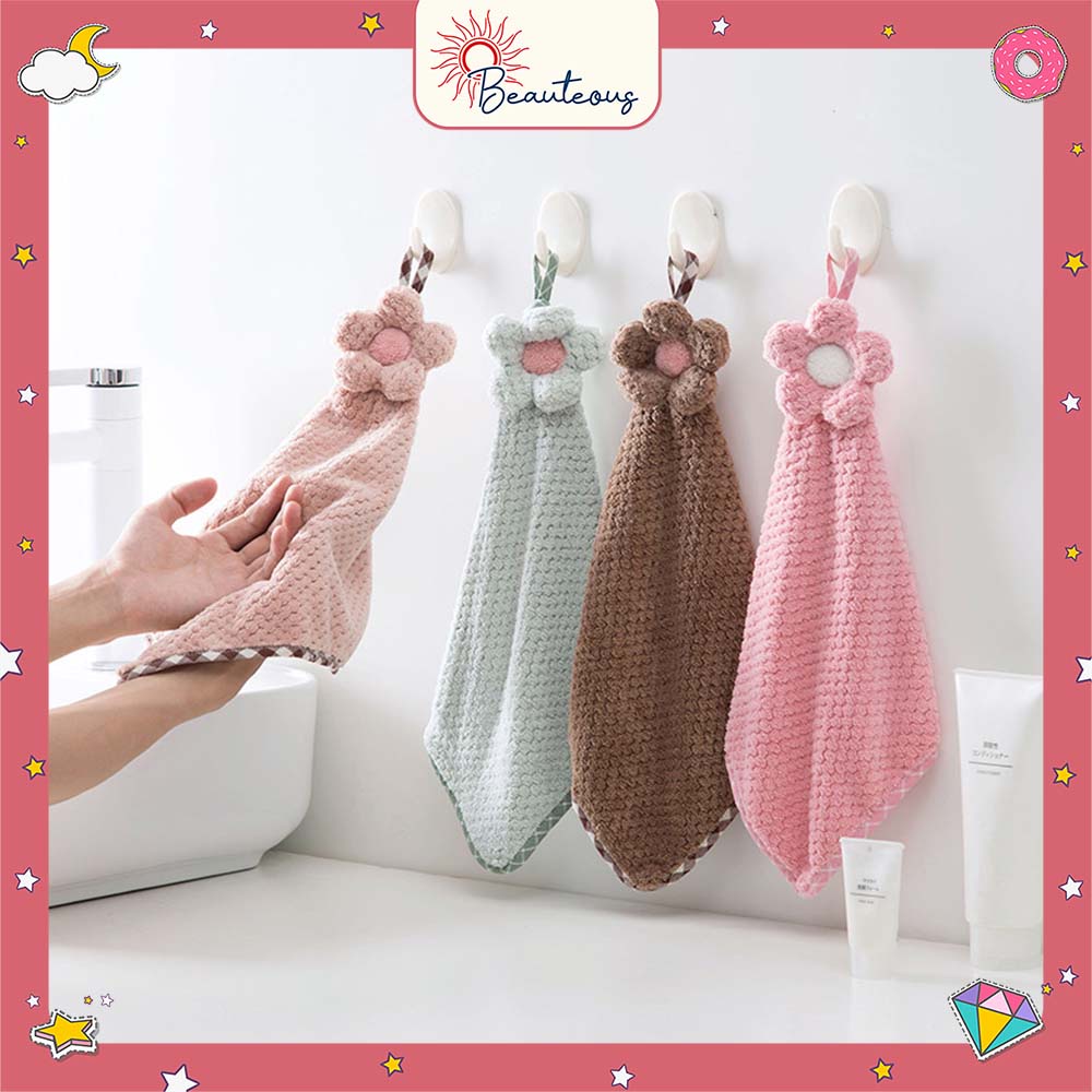 Kain Lap Handuk Tangan Microfiber Hand Towel Gantung Premium