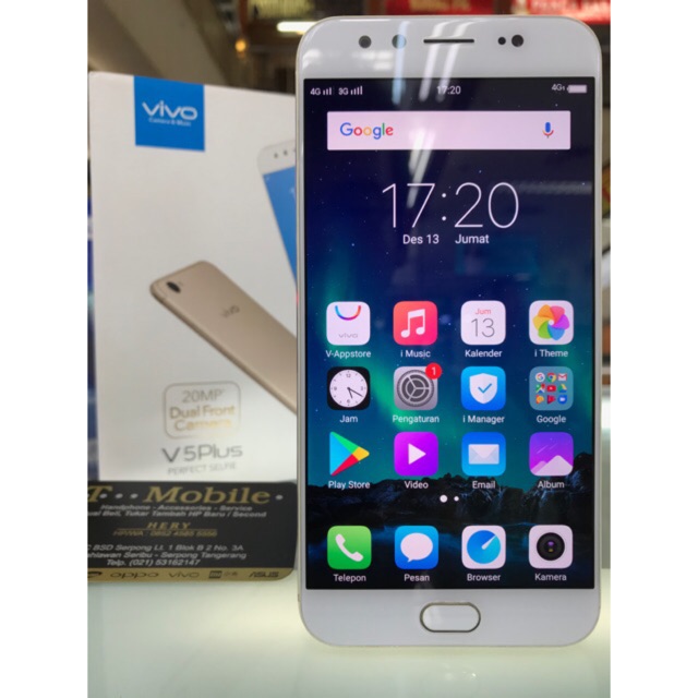 VIVO V5 PLUS 4/64GB / RAM 4GB 64GB, GOLD, SNAPDRAGON 625, SECOND FULLSET ORIGINAL, NON MINUS