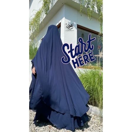 Long khimar tulelo by taqwawear frenck khimar FK sifon burj arab niqob