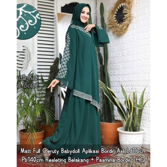 abaya set bordir abaya bordir