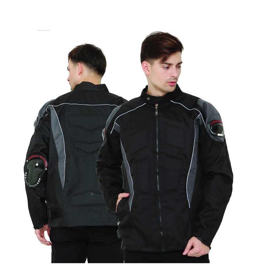 Jaket Motor Casual Pria Java Seven HITAM KOM L-XL CORDURA JS 1022