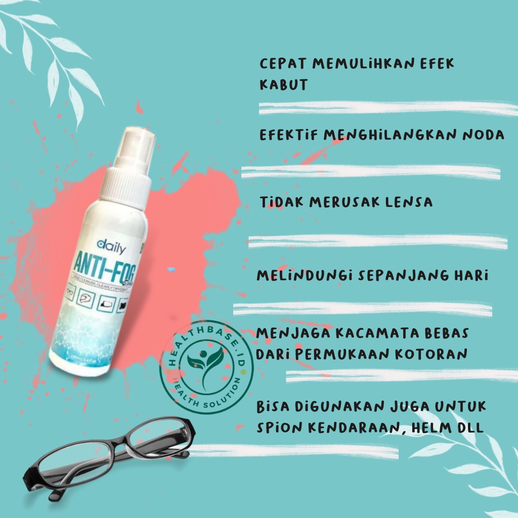 SPRAY CAIRAN PEMBERSIH LENSA ANTI EMBUN ANTI UAP - CAIRAN KACAMATA ANTI EMBUN - ANTI FOG SPRAY - GRATIS LAP KACAMATA