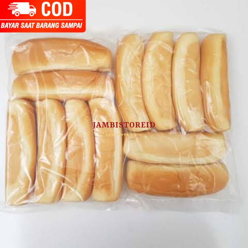 

(JAMBISTOREID) Roti HotDog Sandwich Panjang Bernardi Plain Rolls 6pcs Roti Sosis Tanpa Merek Ecer Jambi