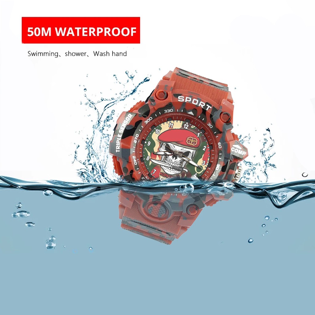 {Istimewa} Jam Tangan KOPASUS (KOMANDO PASUKAN KHUSUS) -Merah Army Water Resistant