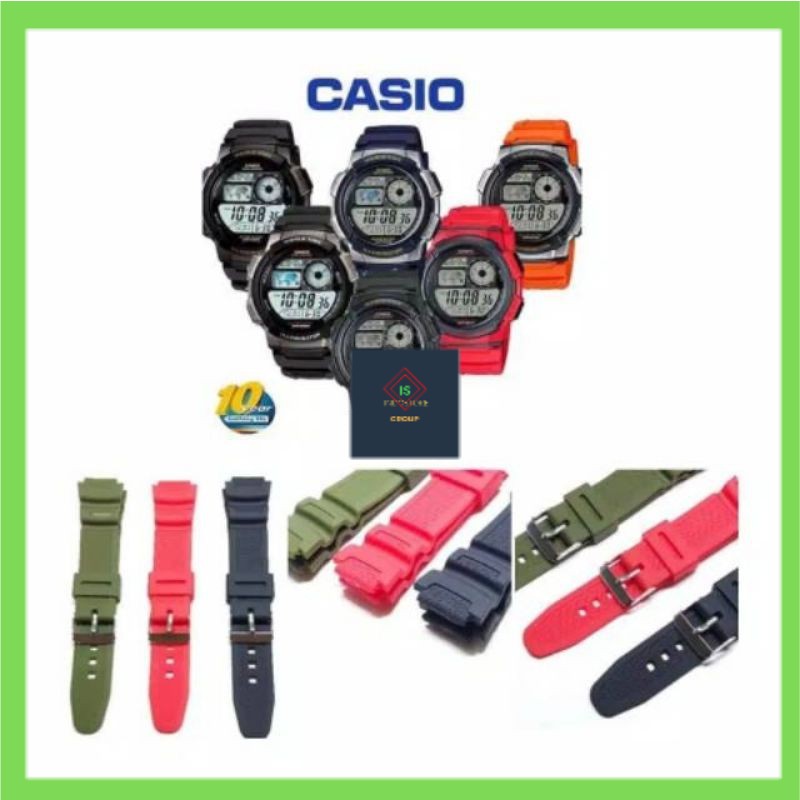 STRAP TALI JAM TANGAN CASIO W217 W217 H  W-217H W 217H W 218 H FREE PEN