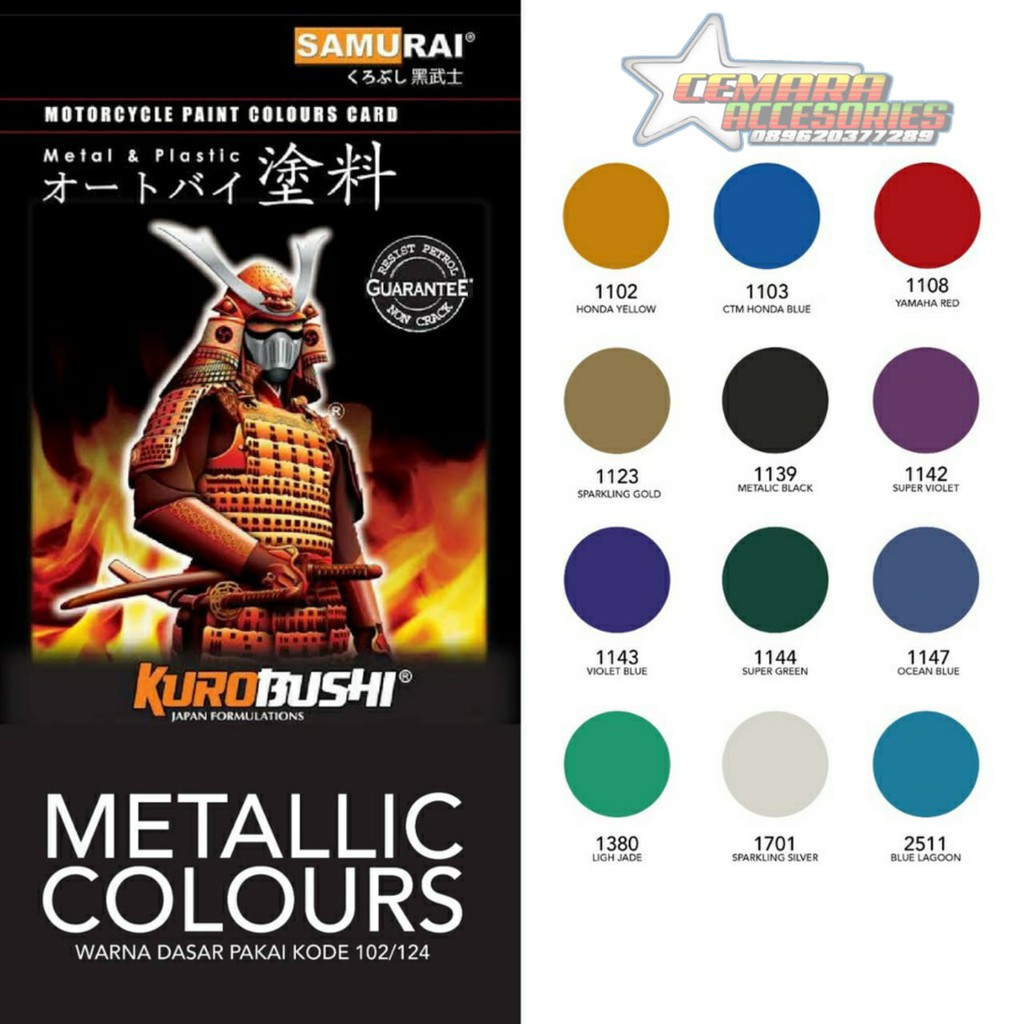 

Pilox Samurai Paint Warna Metallic 400ml - Cat Semprot