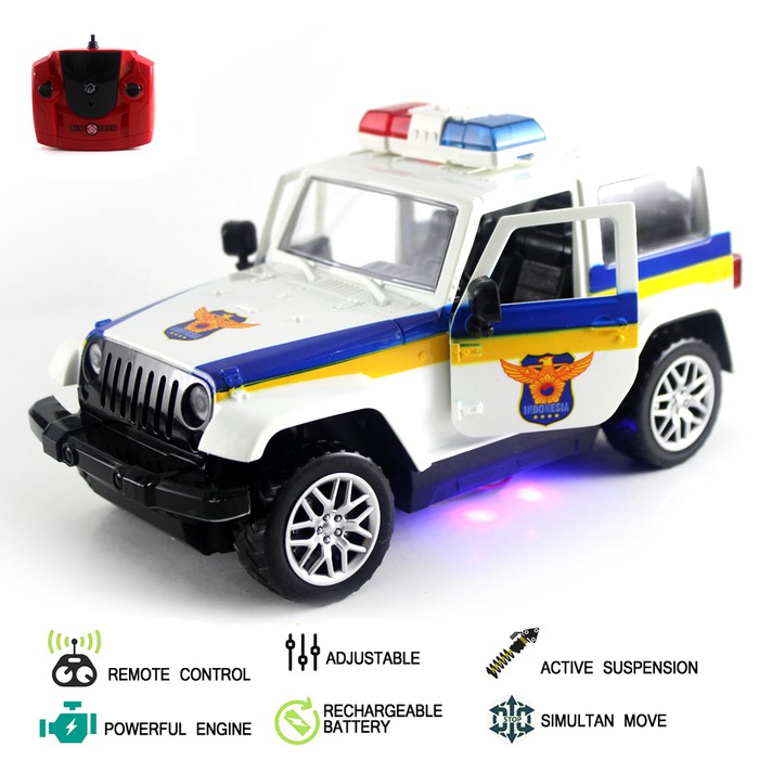 Mainan Mobil Remote Control RC Monster Jeep Police H212