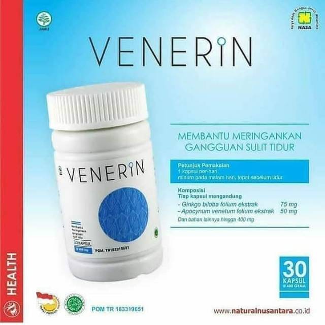 Venerin Obat Susah Tidur Insomnia Herbal Nasa Shopee Indonesia