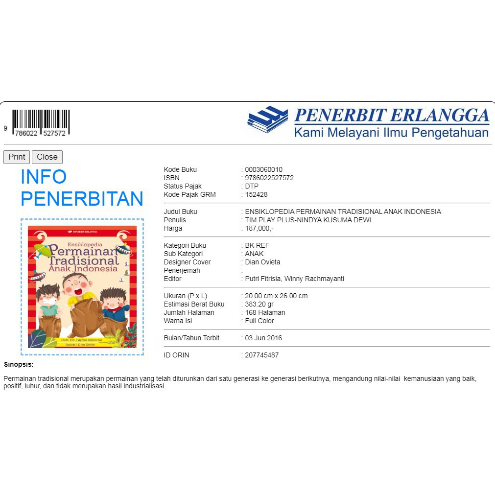 

Jual Buku ENSIKLOPEDIA PERMAINAN TRADISIONAL ANAK INDONESIA Penerbit Erlangga
