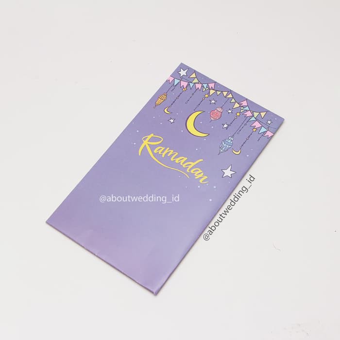 

Angpao Lebaran Eid Mubarak Ungu isi 6 amplop angpau Idul Fitri