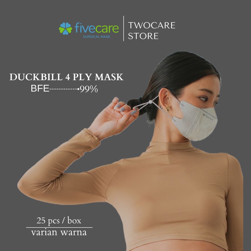 Fivecare Duckbill Series 4D Five Care 4 Ply Masker Medis Surgical Mask