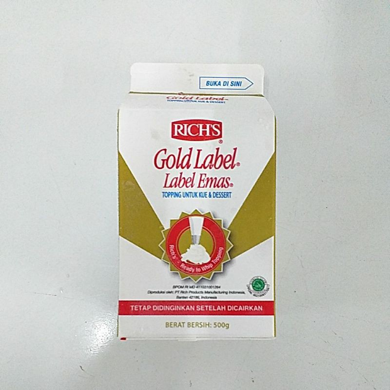 

Rich Gold Label Emas / Topping Untuk Kue & Dessert 500gr