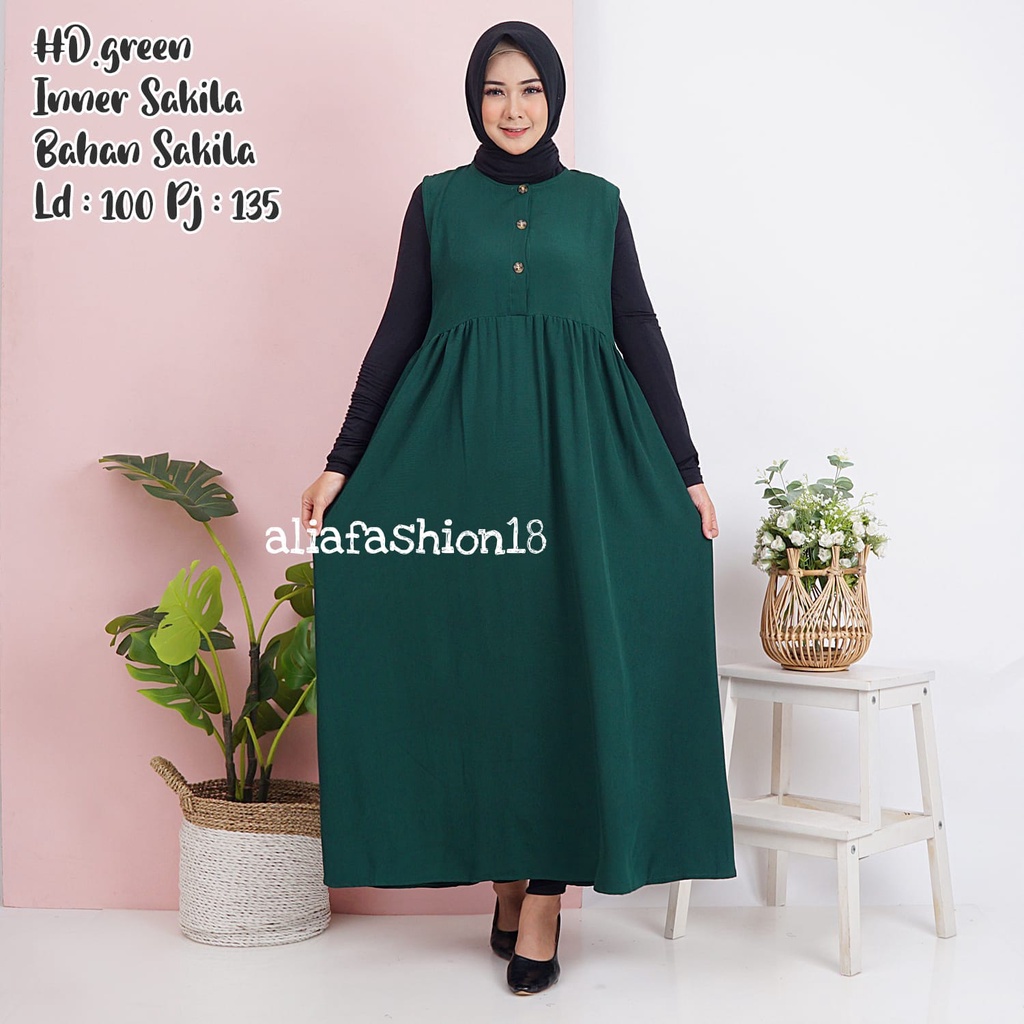 INNER DRESS KANCING/DALAMAN GAMIS TANPA LENGAN/INNER DRESS SHAKILA/LONG DRESS