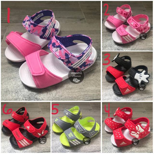  SEPATU  SANDAL  ANAK  ADIDAS  AKWAH KIDS MICKEY BAHAN KARET 