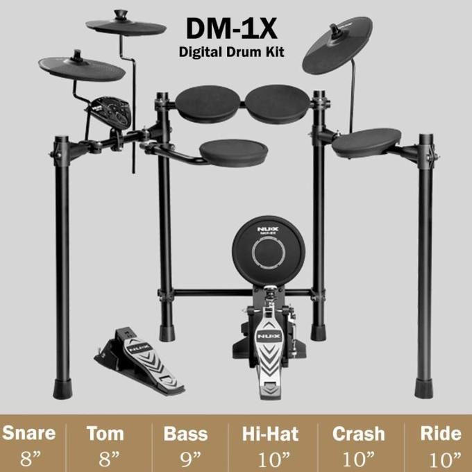 drum elektrik electric drum set nux dm 1 x new nux dm1x dm 1x ori terbaru