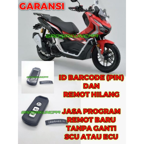 Remot Pcx . Remot adv .Remot aerox . Remot gsx . Remot lexy . Remot Freego . Remot Scoopy . Remot NMAX . Remot vario hilang kunci dan barcode. baca barcode / pin id motor keyles . Baca id Barcode . Remot Pcx 150 hilang Id pin