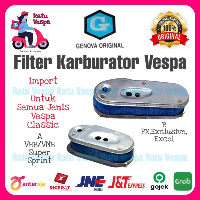 Filter Saringan Karburator Vespa Import India Super,Sprint,PX,PS Excel - B NEW