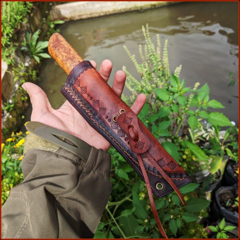 PHUKKO BOHLER K110 GERMANY (kayu Burl & kulit super)