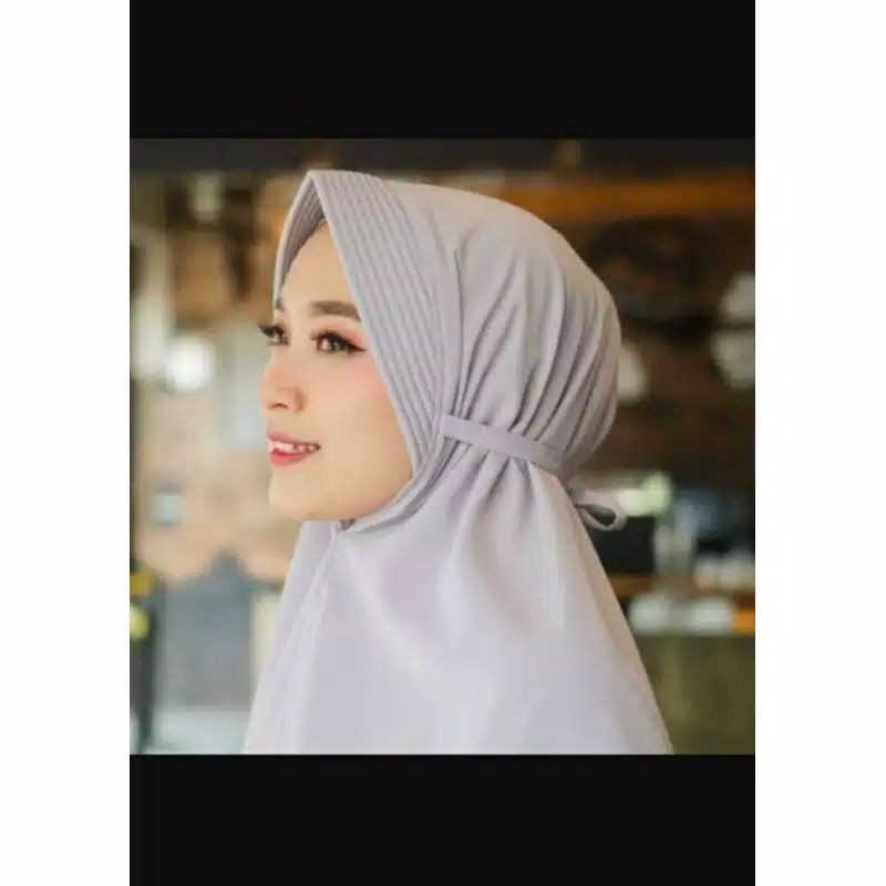 HIJAB BERGO MARYAM JUMBO TALI  PAD MOSCREPE L