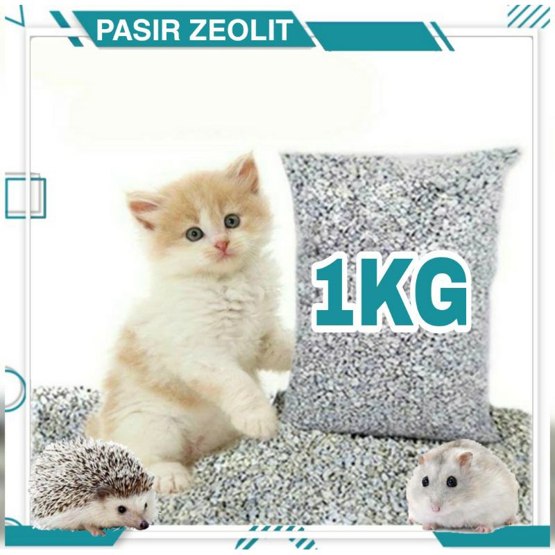 Pasir Zeolit Repack 1Kg Kucing Hamster Landak Mini